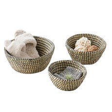 MARKET B 編織收納盒 3入 SCP19, 1套, 混合顏色