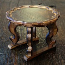 Cheongbaekwon 青柏園實木花形牛腿小號20cm, 實木色