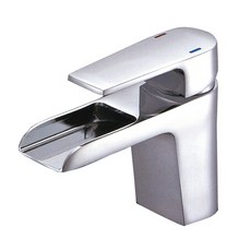 瀑布式單孔面盆水龍頭 鉻色, 1個