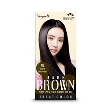꽃을든남자 새치커버용 트리트 칼라 염모제, 흑갈색 N3, 1개
