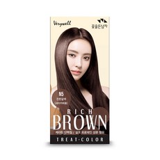 꽃을든남자 새치커버용 트리트 칼라 염모제, 진한갈색 N5, 1개