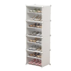 適合更衣室的東方風格DIY鞋櫃, 1個, 4格(1列8層)