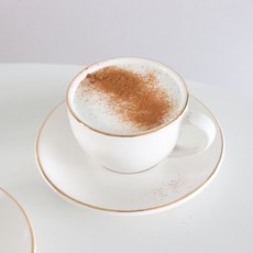 Cozy Table 金邊卡布奇諾杯 M 套組, 混合色, 1套