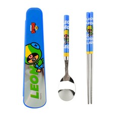 LILFANT 不鏽鋼餐具組, LEON款(BR6467), 湯匙+筷子+餐具盒, 1組