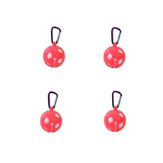 1球矽膠高爾夫球袋 4入, 紅色