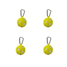 1球矽膠高爾夫球袋 4入, 黃色的