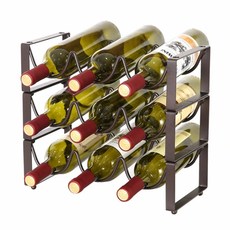 復古波浪紅酒架 3排 3層, 1個, 單色