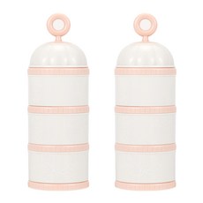 tgm 3層奶粉儲存盒, Coral Pink, 2組