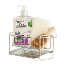 msliving 韓國製全不鏽鋼洗劑菜瓜布架, 不鏽鋼, 1個