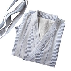 優質純棉浴袍 L YP36, 藍色, 1個