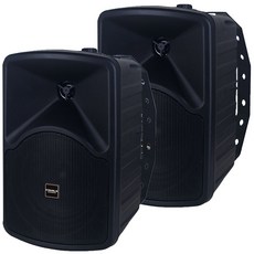 KANALS 時尚音箱 140W 2p + 咖啡店餐廳的牆壁支架套裝, TS-44, 黑色的