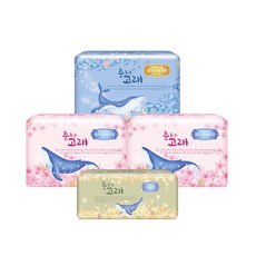 Whale Dream 蝶翼型衛生棉 中型 24片入 2包+大型 20片入+蝶翼護墊 長型 30片入, 1組