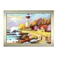 快樂拼圖 300片 拼圖框 25 x 34 cm, 木紋銀