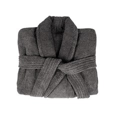 松月毛巾彩色系列浴袍 M, 灰色, 1入