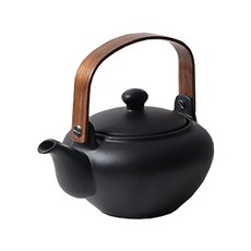 류블류샵 우드 볼 세라믹 티팟, 블랙, 0.5L, 1개