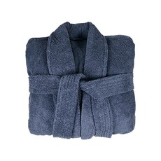 松月毛巾彩色系列浴袍 XL, 藍色, 1個