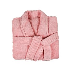 松月毛巾彩色系列浴袍 M, 獨立粉紅色, 1個
