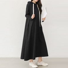 PANG PANG SHOP 長版連帽孕婦連身裙