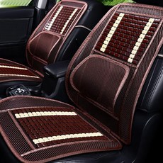 알럽카 대나무 조각 허리시트 + 쿠션 세트, 베이지라인 와인, 1세트