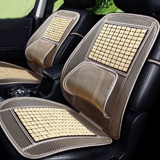 알럽카 대나무 조각 허리시트 + 쿠션 세트, 베이지, 1세트