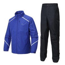 Saintnine 男用熱壓重點高爾夫雨衣套組 4602-111-661, 藍色