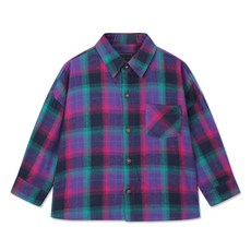 Day Day 孩童混合格子寬鬆南方襯衫 UNI064