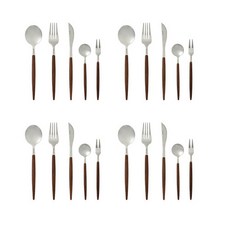 퀴드노비 커트러리 4인세트, 12개, 스푼 4p + 포크 4p + 나이프 4p + 티스푼 4p + 티포크 4p