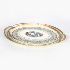 레벤호프 웨이브 타원쟁반 2종 세트, 카우, 1세트