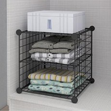 KEYMING 鐵製收納架 1排 2層, 1個, 黑色