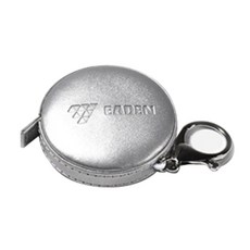 鑰匙圈圓形迷你捲尺 銀色, 1個