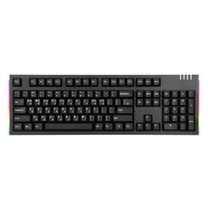 ABKO HACKER 雙色射出 PBT 櫻桃鍵盤, K660M, 黑色, 標準型