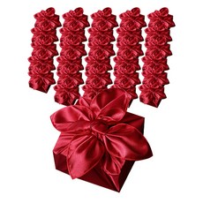 tongshop 緞面包巾 45 × 45 cm, 紫紅色, 30個