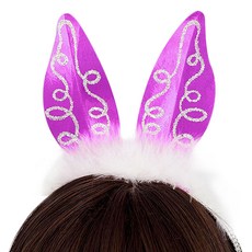 兔子皇冠團體髮箍 C型 100入, 紫色的, 1個