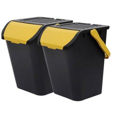 퀸마루 티볼리 1구 분리수거 정리함, 머스타드, 2개