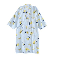 頂級純棉浴袍 YP41 L, 藍色, 1個