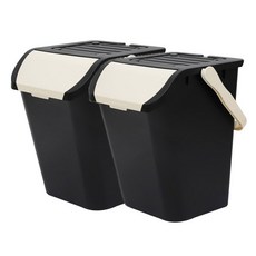 퀸마루 티볼리 1구 분리수거 정리함, 크림화이트, 2개