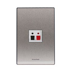 나노전기 스피커 1구 콘센트 펄그레이, 1개