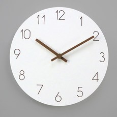 木質現代圓形掛鐘, 混合色