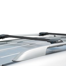 HUGO 汽車露營釣魚車頂箱車頂架黑色 CRB-19 2p 套組, 1套