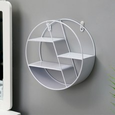 J.OWL 圓形壁掛式收納架, 白色, 3層