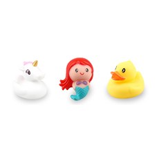 Let's Toy LED Bath Play Friends Toys, A款(獨角獸+美人魚+鴨子)