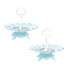 市集感性 派對裝飾 擺盤托盤 單層, 藍色, 2個