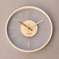 서운아트 樺木木質玻璃壁鐘, 自然色