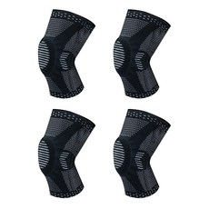 블럭마트 실리콘 스프링 무릎보호대 블랙그레이, 4개