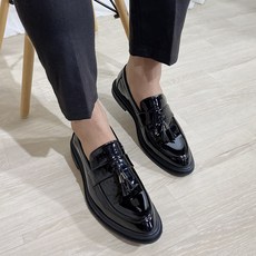 男款漆皮流蘇樂福鞋 M109
