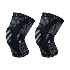 Block Mart 矽膠彈簧護膝 黑灰色, 2個