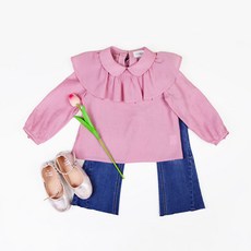 amareillael 女童荷葉邊領飾襯衫