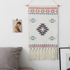 I Love Home 長流蘇手持亞麻織物海報, Type28