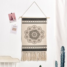 I Love Home 長流蘇手持亞麻織物海報, Type38