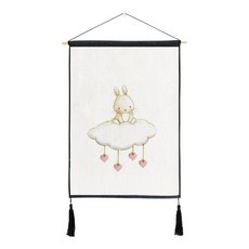 알럽홈 큐티 리틀 애니멀 패브릭 포스터, 구름토끼